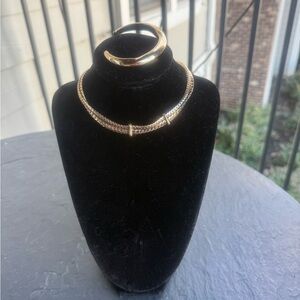 Anthropologie Gold and Silver Necklace Set